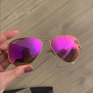 Purple lens ray ban